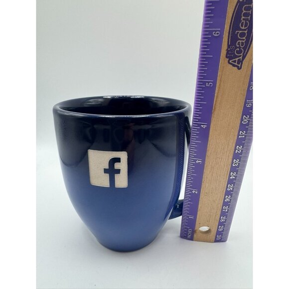 META Facebook Square Logo Blue 2-Tone Ceramic Coffee Mug Cup Advertising Promo - Picture 9 of 9